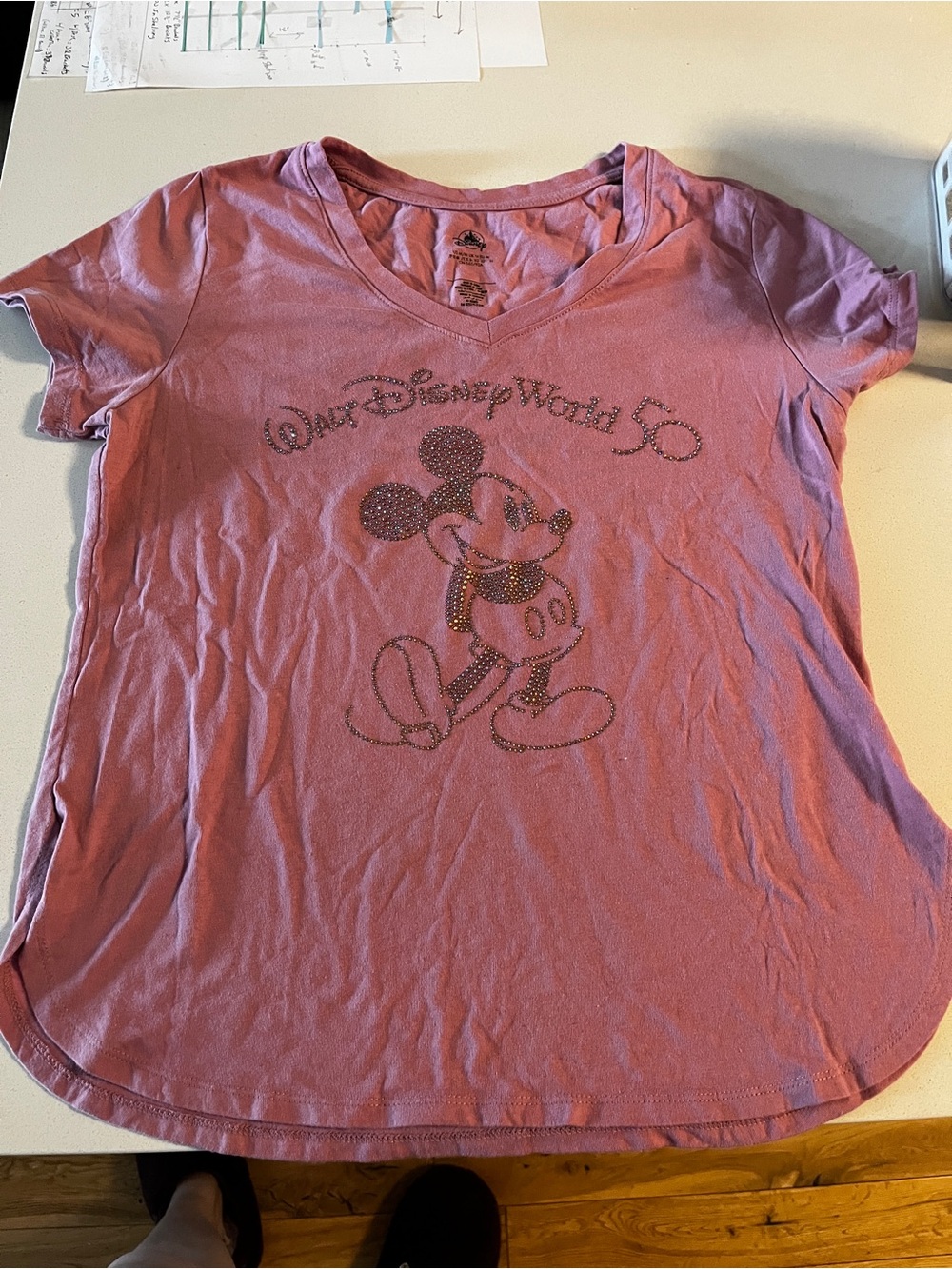 Disney World 50th Anniversary Pink Mickey Mouse T-Shirt